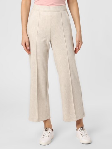 Cambio Wide leg Pleat-Front Pants 'Cameron' in Beige: front