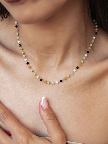 Hey Happiness Halsband 'Vivid Glow' i silver: framsida