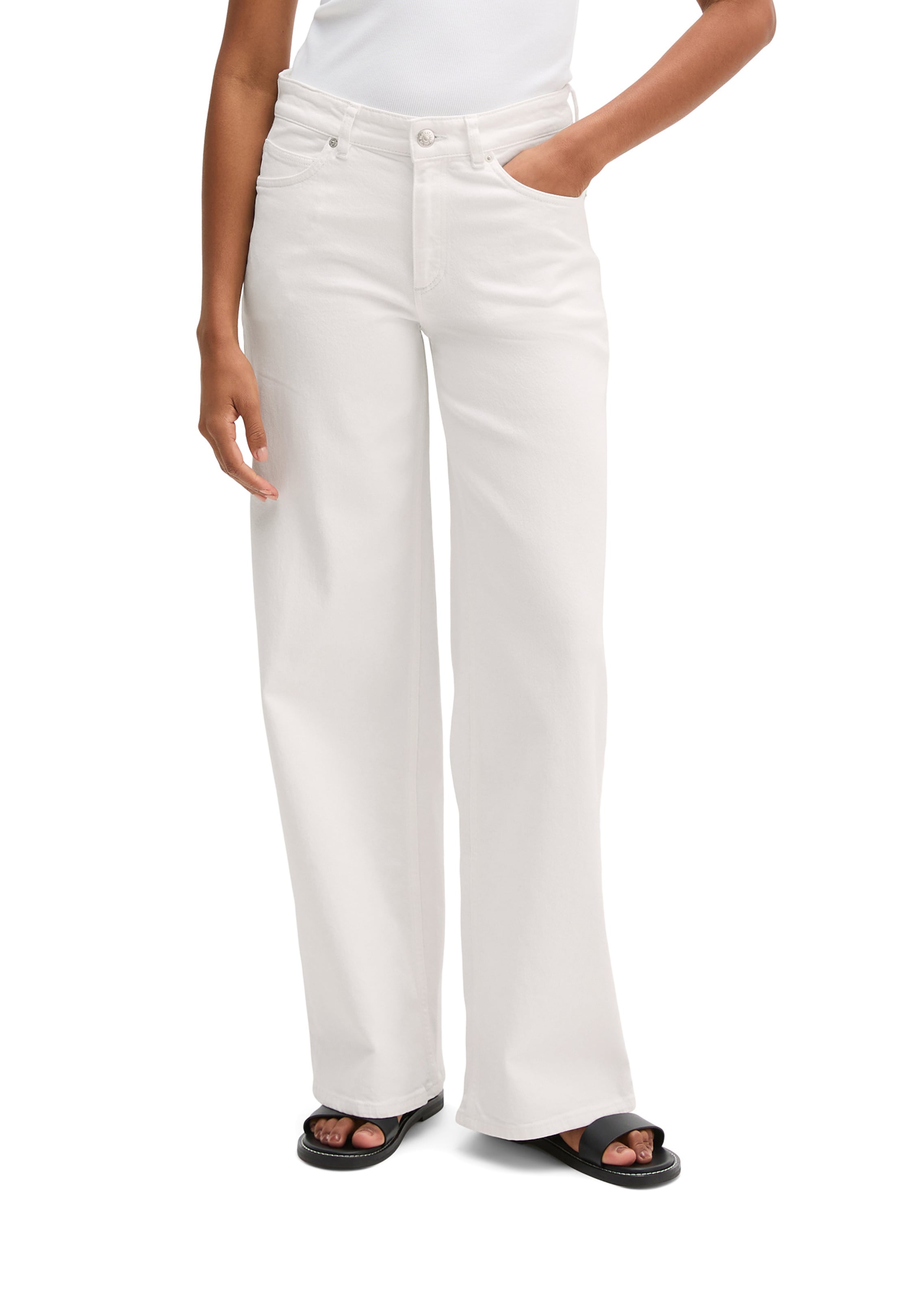 Marc O'Polo Loosefit Jeans 'Astrid' in Weiß: Vorderseite