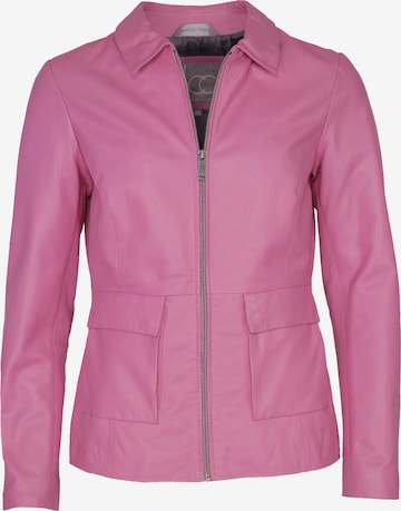 JCC Lederjacke in Pink: Vorderseite