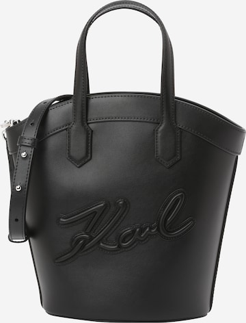 Karl Lagerfeld - Bolso de mano en negro: frente