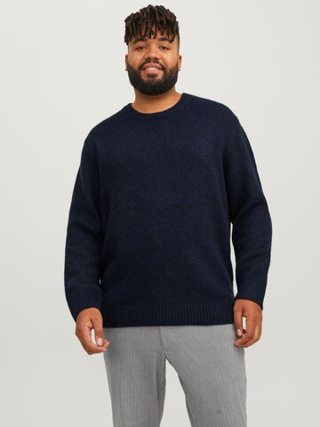 Jack & Jones Plus Pullover 'OLLIE' in Blau