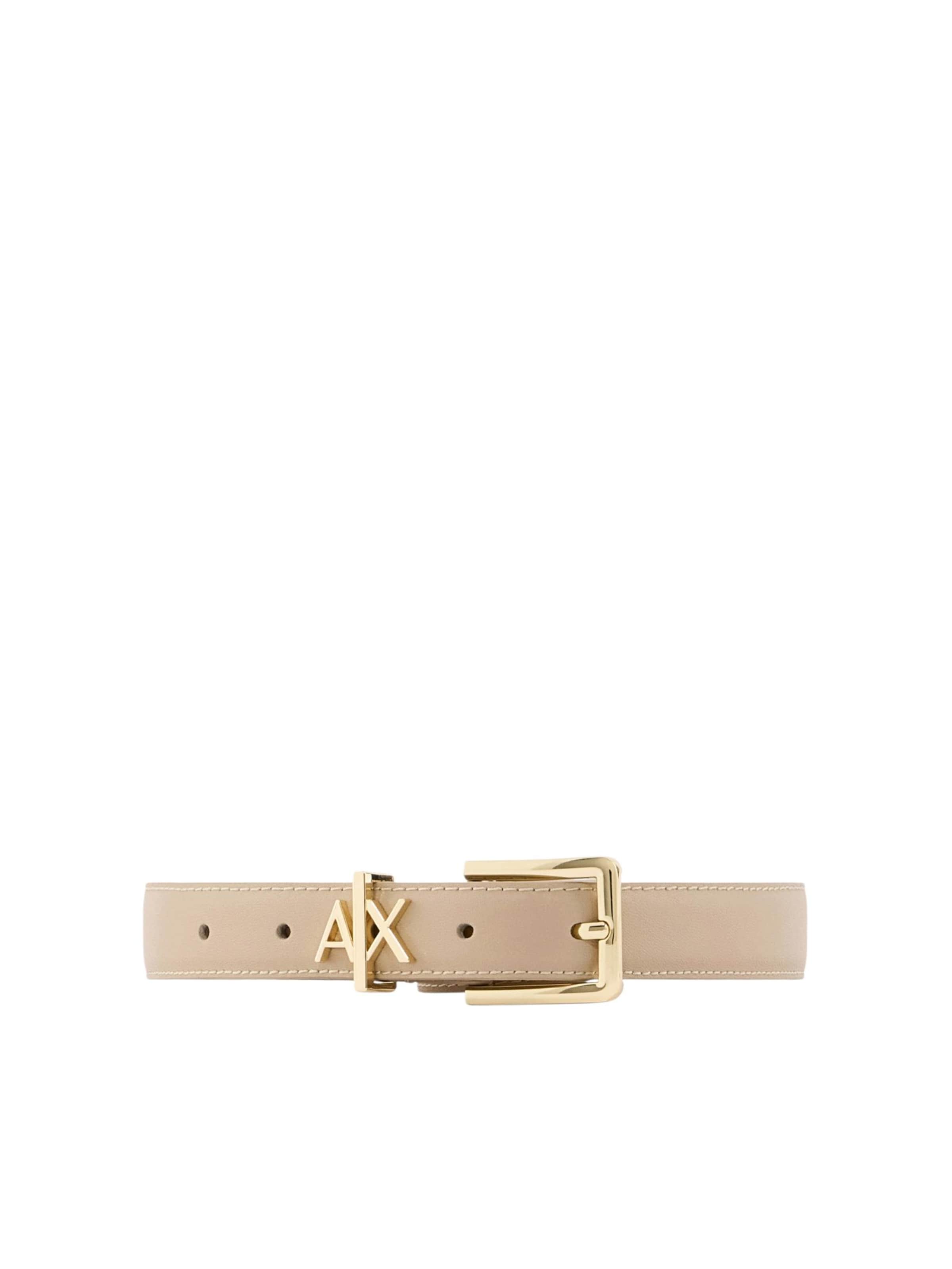 ARMANI EXCHANGE - Cinturón en beige: frente