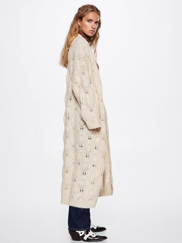 MANGO Knit Cardigan 'Hadid' in Beige