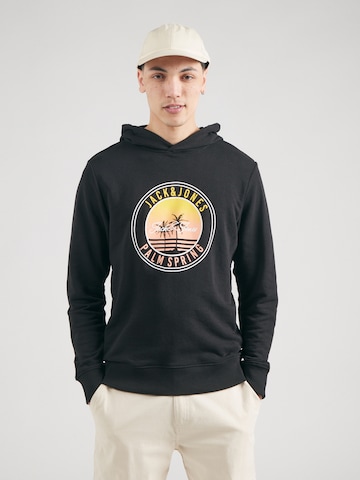 Sweat-shirt 'JJPALM' JACK & JONES en noir : devant