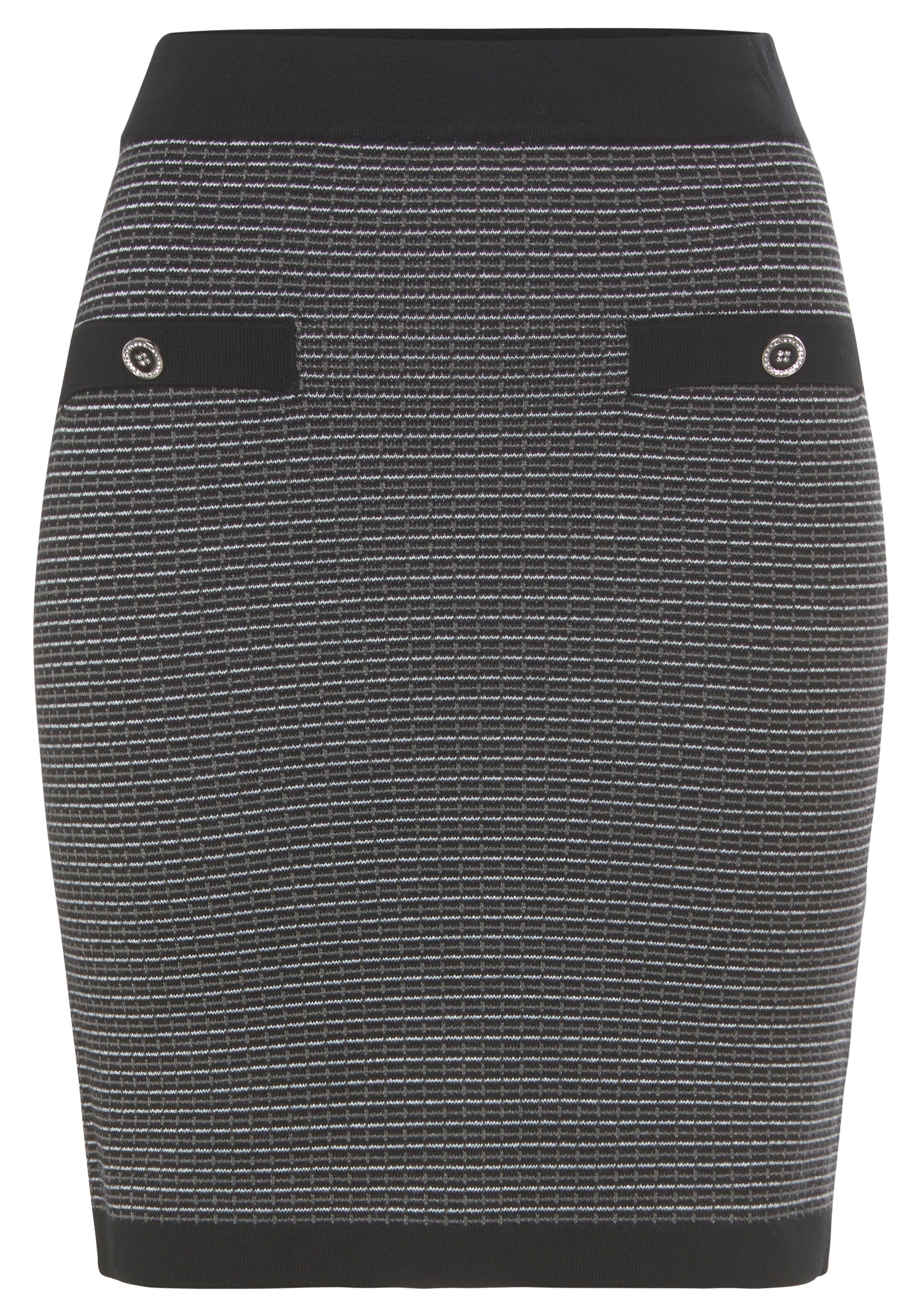 MELROSE Rock in grau / schwarz / weiß, Produktansicht