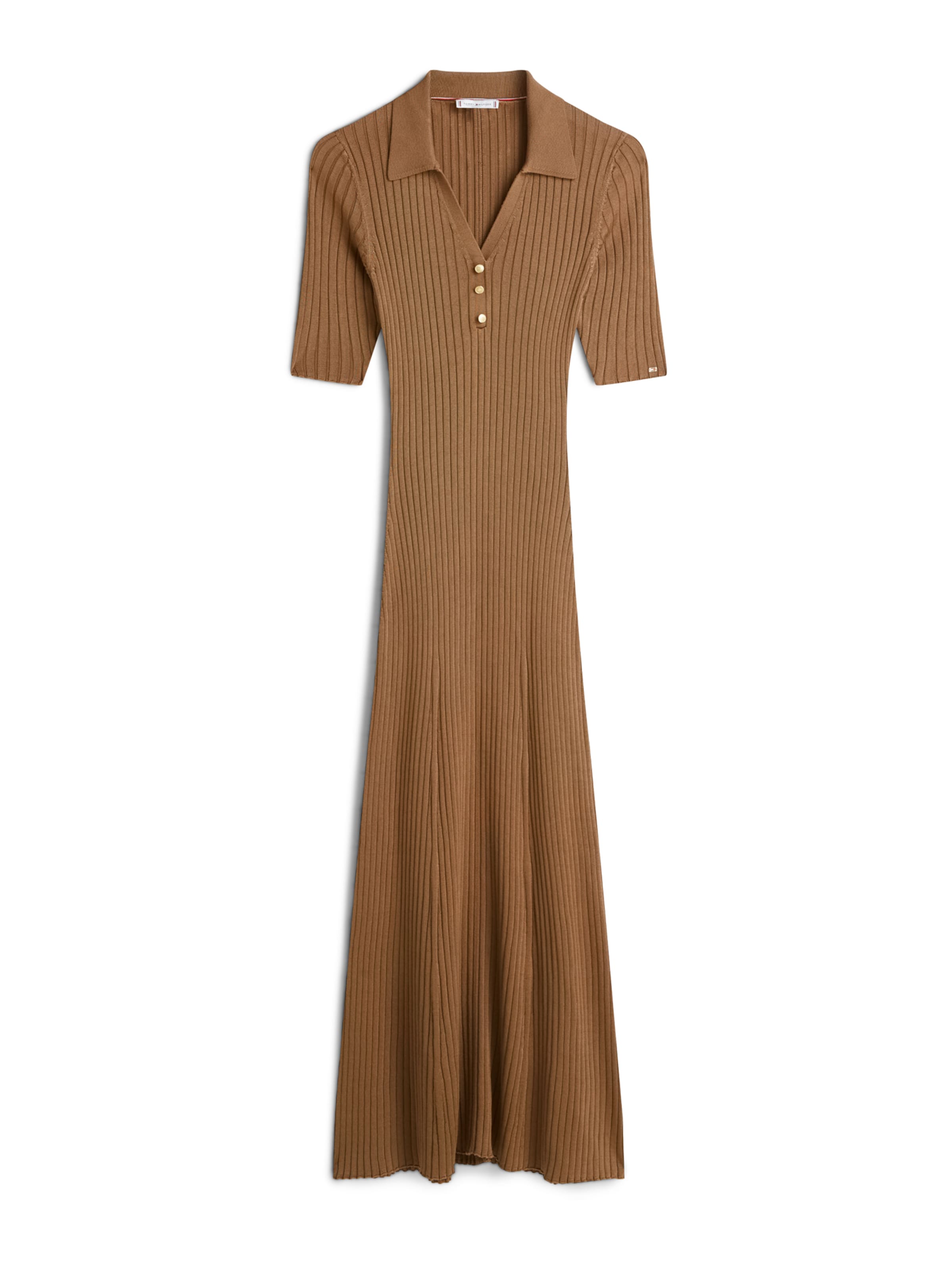 TOMMY HILFIGER Πλεκτό φόρεμα σε καφέ: μπροστά