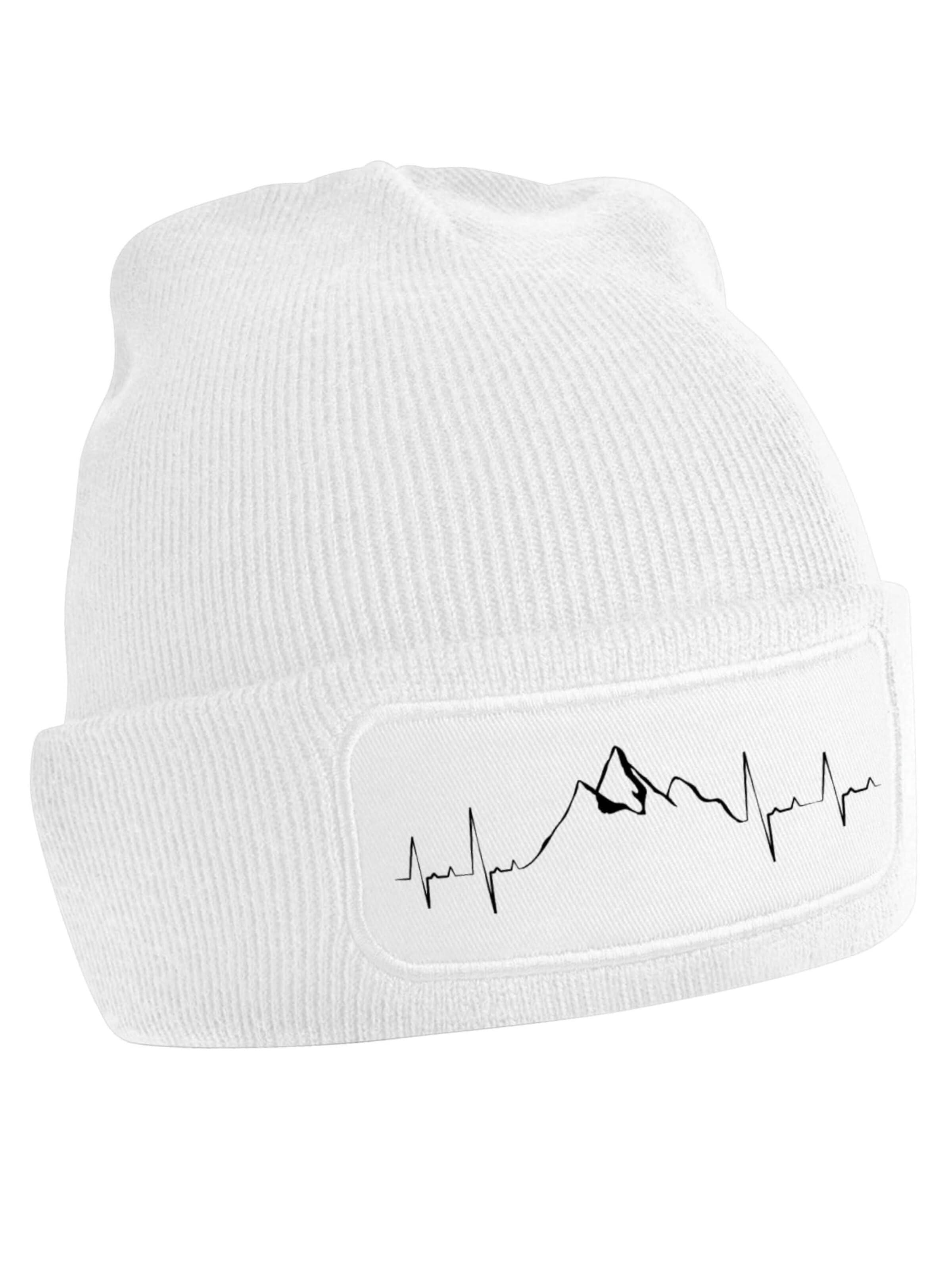 Youth Designz Beanie 'Heartbeat Mountain' in White