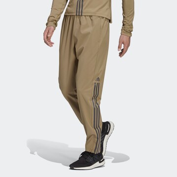 Regular Pantalon de sport 'Alphastrength Zip' ADIDAS SPORTSWEAR en vert : devant