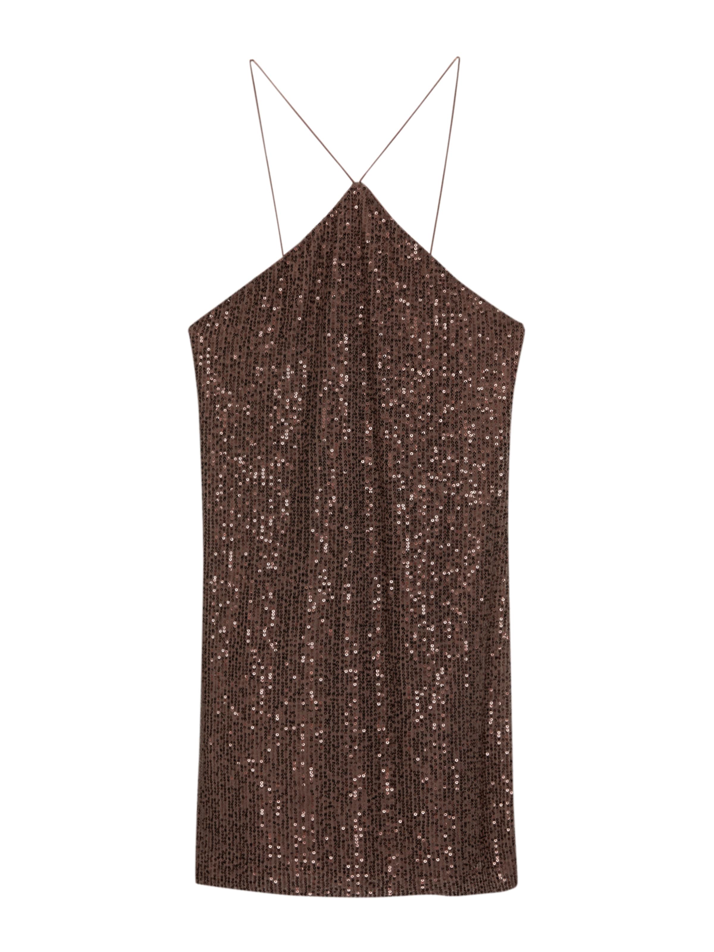 Pull&Bear Sukienka w kolorze brązowy: przód