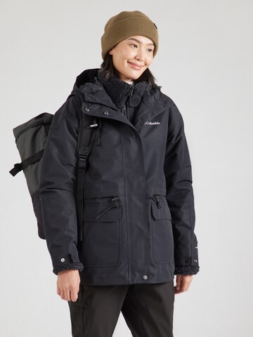 COLUMBIA - Chaqueta de montaña 'Drop Ridge II' en negro: frente