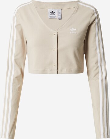 ADIDAS ORIGINALS Strickjacke 'Adicolor Classics 3-Stripes ' in Beige: predná strana