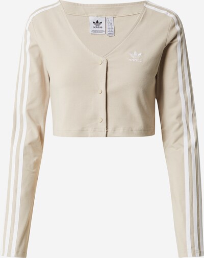 ADIDAS ORIGINALS Strickjacke 'Adicolor Classics 3-Stripes ' in beige / weiß, Produktansicht