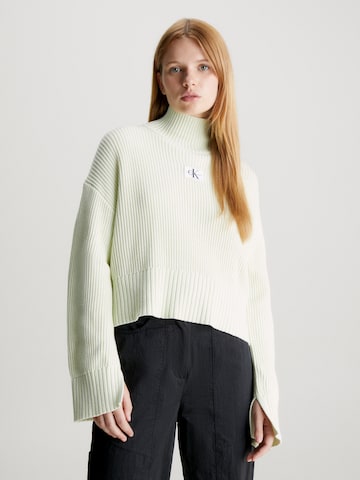 Calvin Klein Jeans Sweater in Green: front