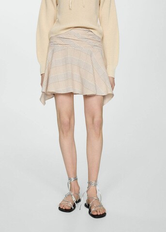 MANGO Kjol 'Montal' i beige: framsida