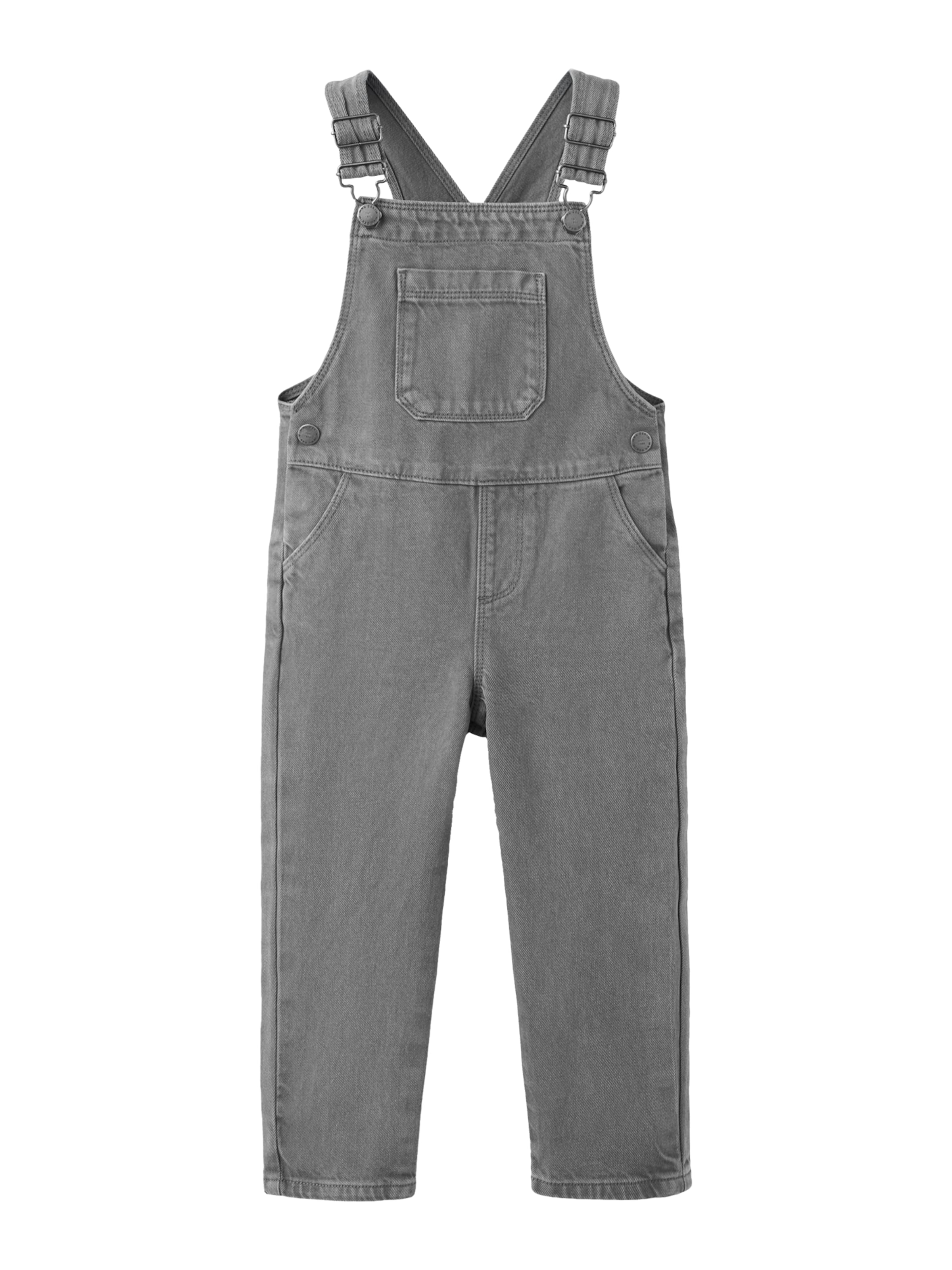 MANGO KIDS Regular Latzjeans 'MARC' in Grau: Vorderseite