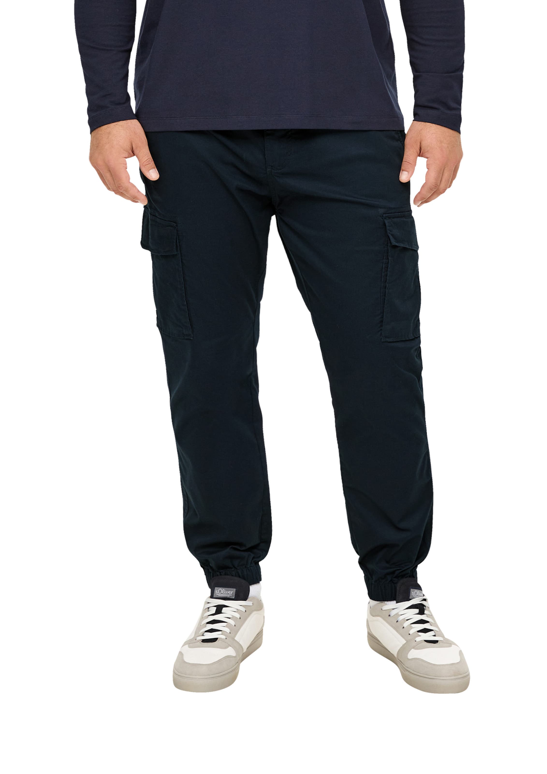 s.Oliver Tapered Cargohose in Blau: Vorderseite