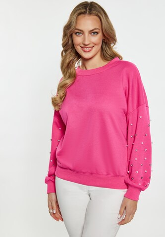 Sweat-shirt faina en rose : devant