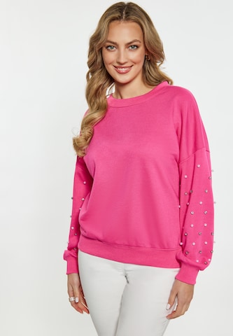 faina Sweatshirt in Roze: voorkant