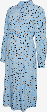 Vero Moda Maternity Shirt Dress in Blue: front