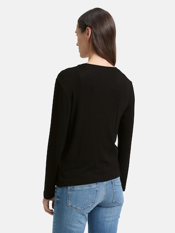 TOM TAILOR Gebreid vest in Zwart
