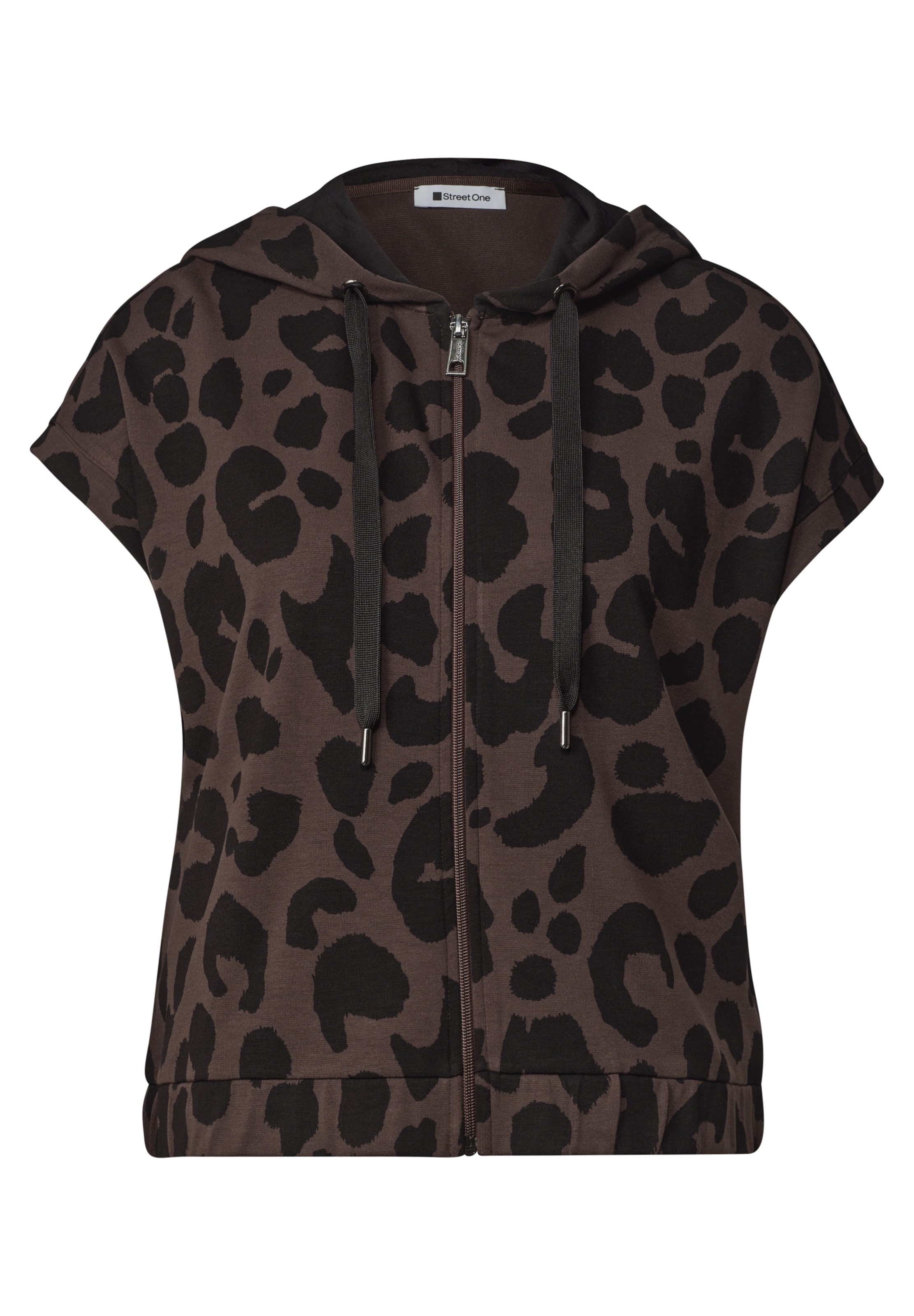 STREET ONE Knit Cardigan in Brown: front