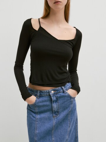 EDITED Shirt 'Yasmine' in Black: front