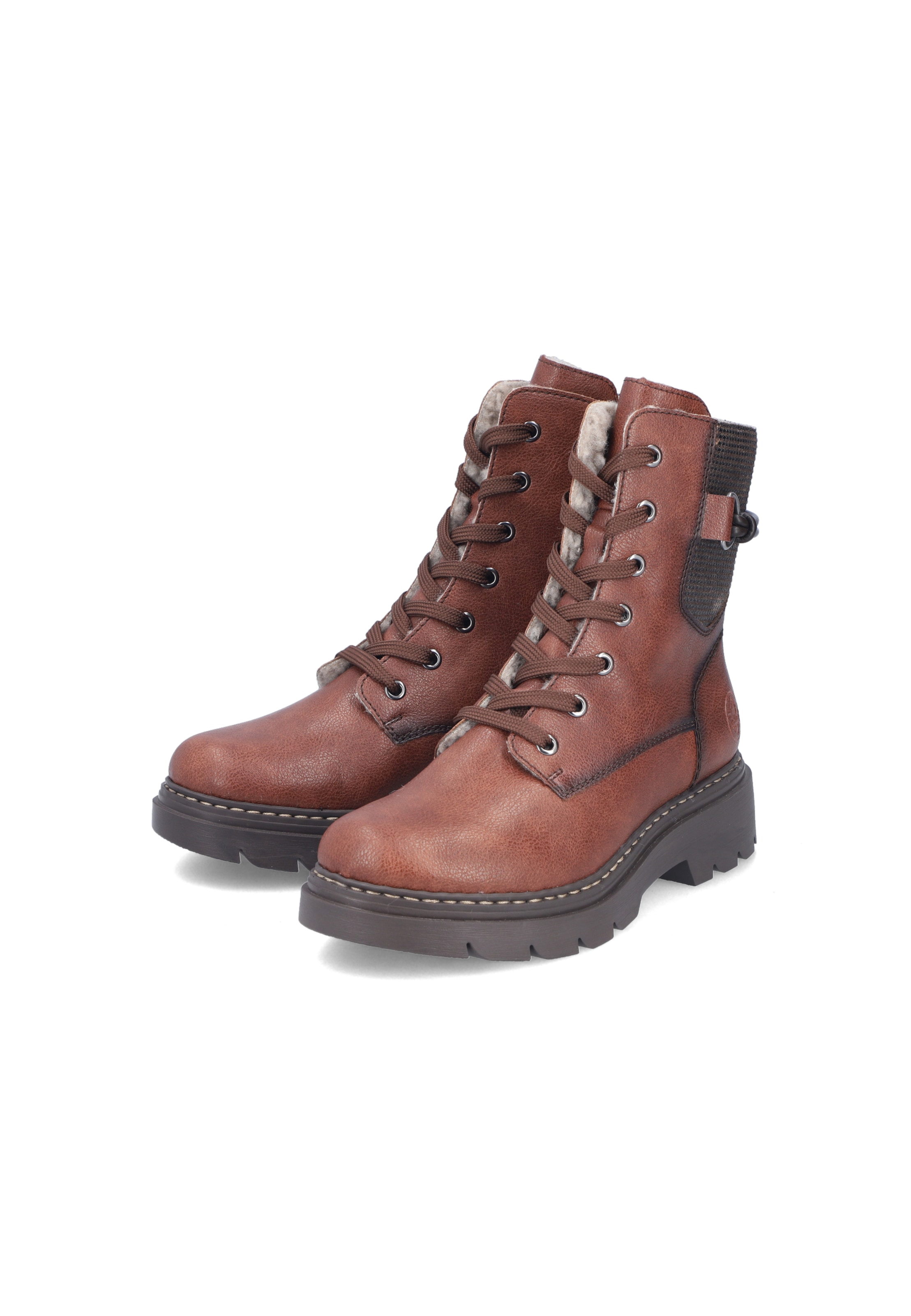 Rieker - Botines con cordones en marrón