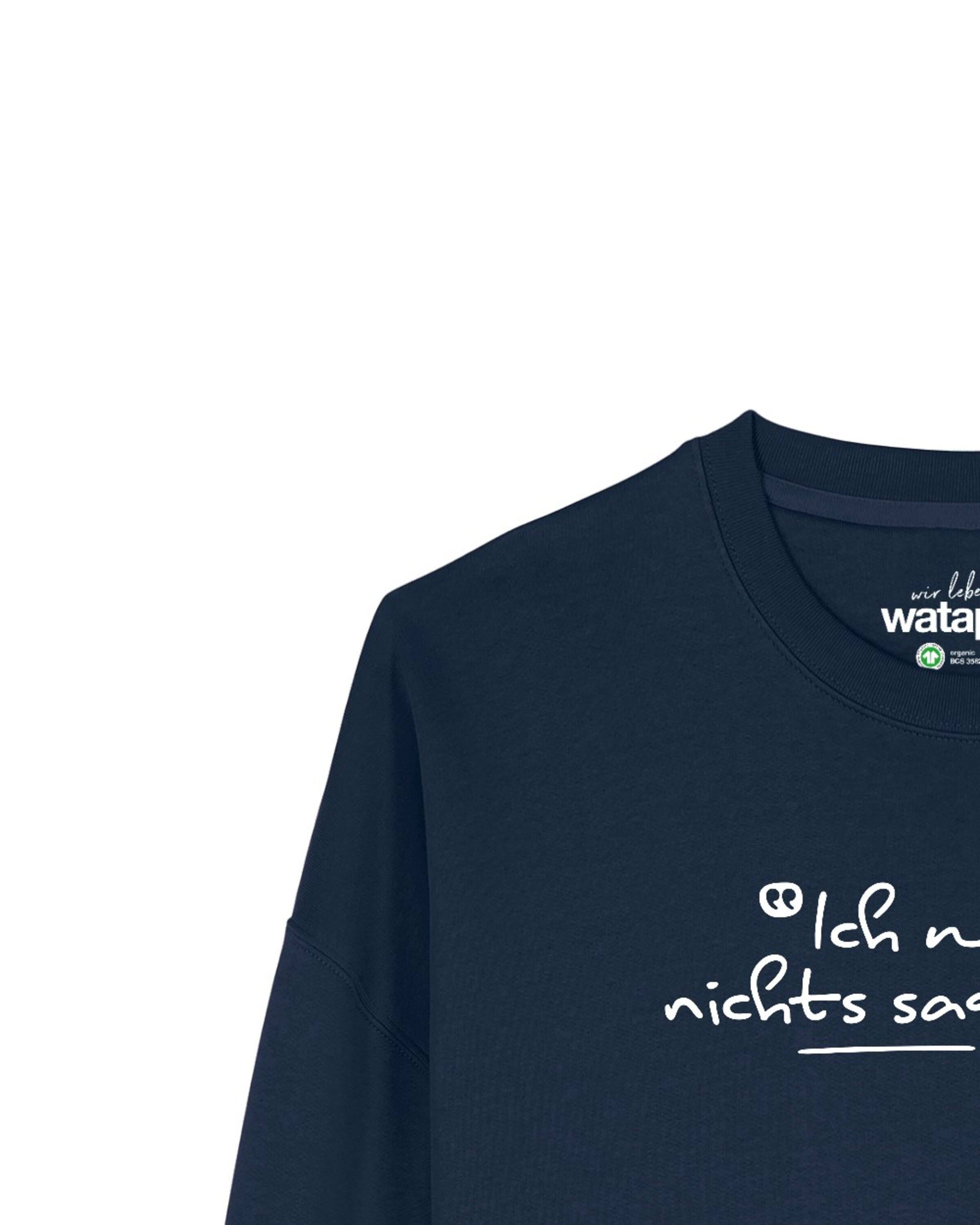 Felpa 'Ich will ja nichts sagen aber ' di Watapparel in blu
