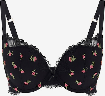 GUESSPush-up Grudnjak 'VIVIAN' - crna boja: prednji dio