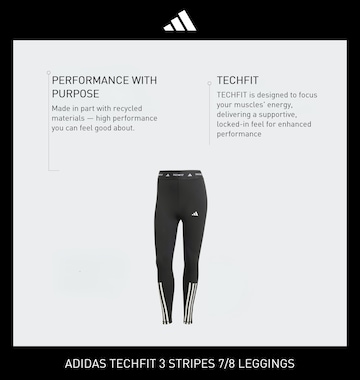 Skinny Pantalon de sport ADIDAS PERFORMANCE en noir