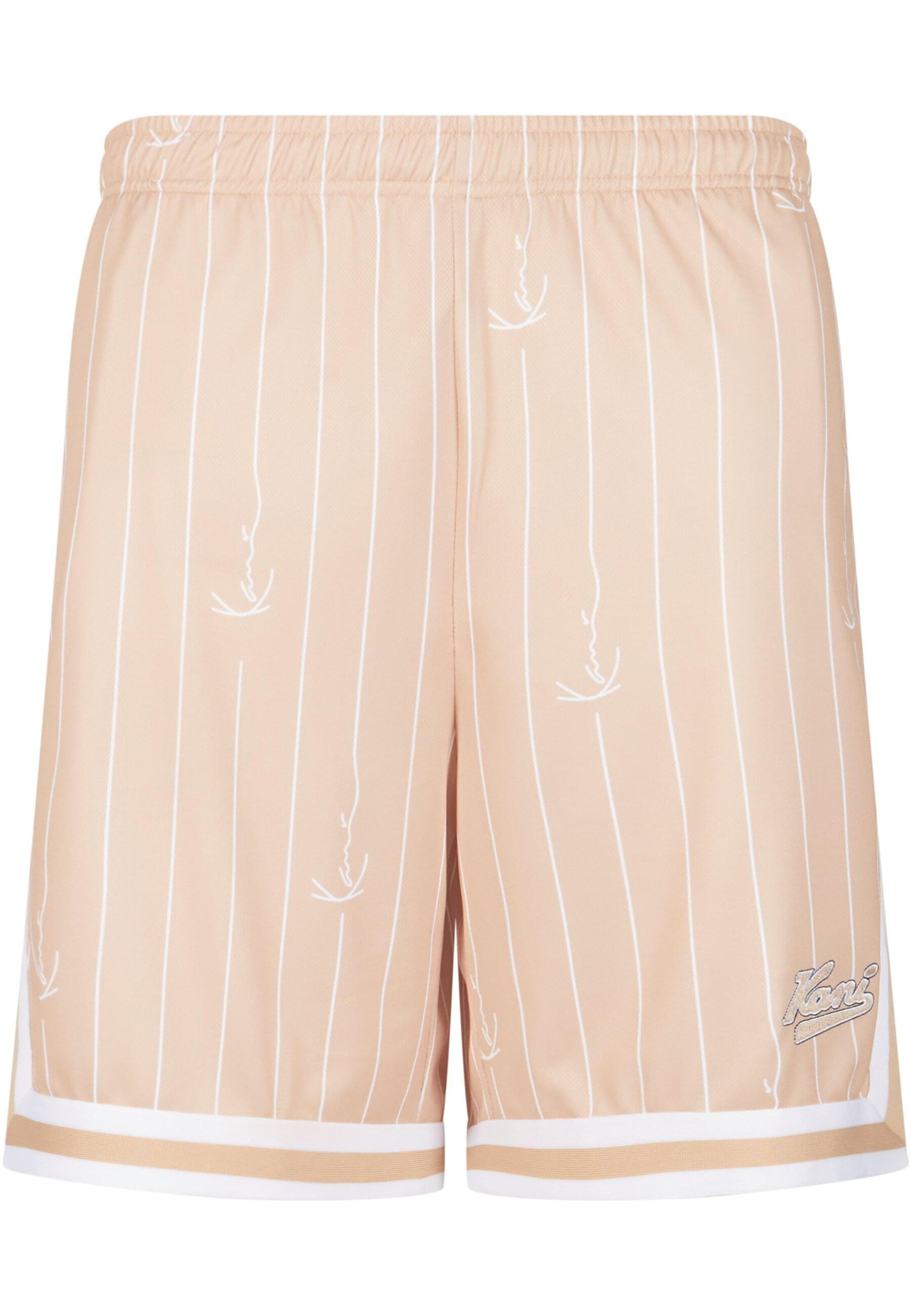 Karl Kani Regular Trousers in Beige: front