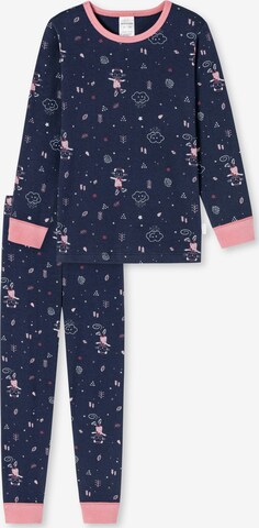 SCHIESSER Pajamas 'Original Classics' in Blue: front