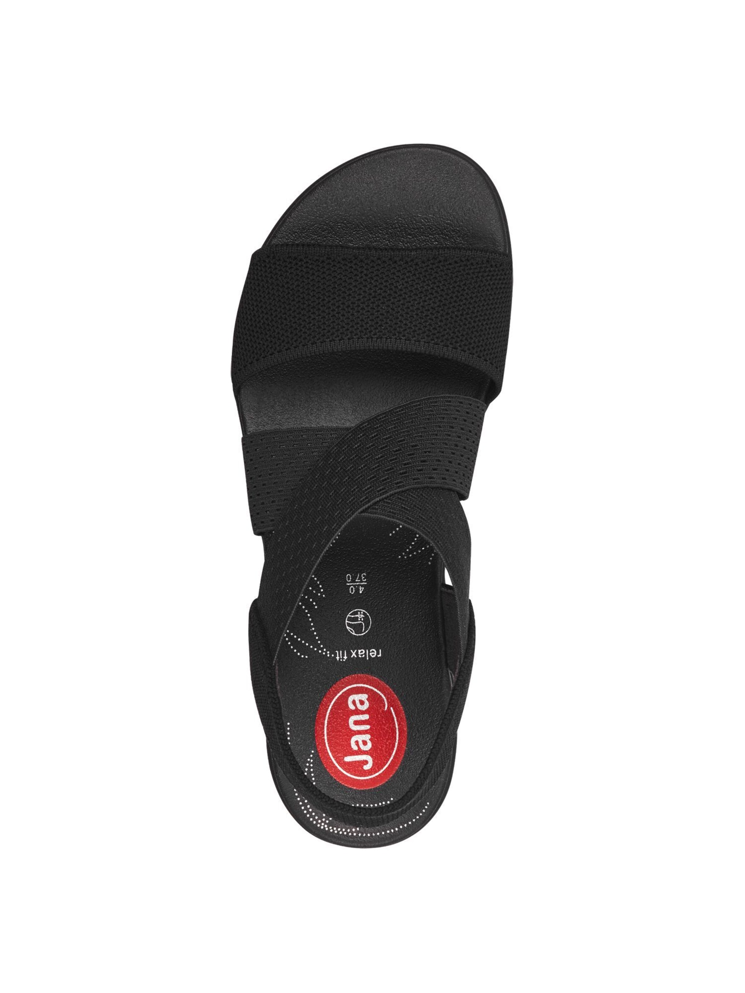 JANA Sandale in Schwarz