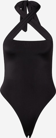 Misspap Shirt Bodysuit in Black: front