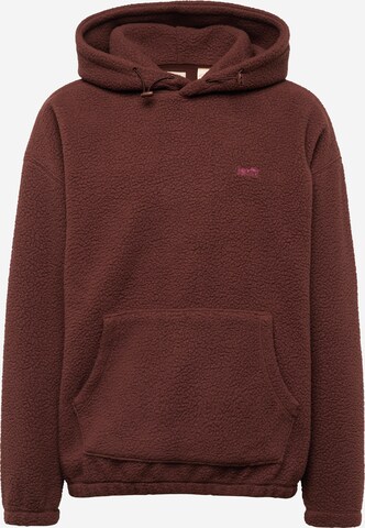 LEVI'S ® Sweater 'Cozy Up Hoodie' in Brown: front