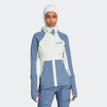 Veste en polaire fonctionnelle 'Tech Flooce' ADIDAS TERREX en bleu : devant