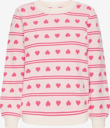 ICHI Sweater 'IHBrielle' in Pink: front