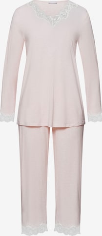 Hanro Pyjama ' Natural Elegance ' in Pink: Vorderseite