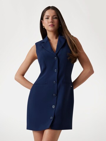 GUESS Shirt Dress in Blue: front