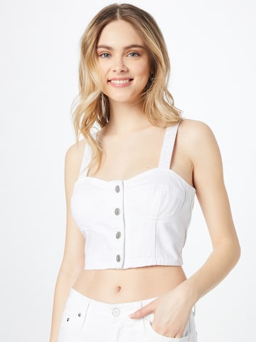 Calvin Klein Jeans Top in White: front