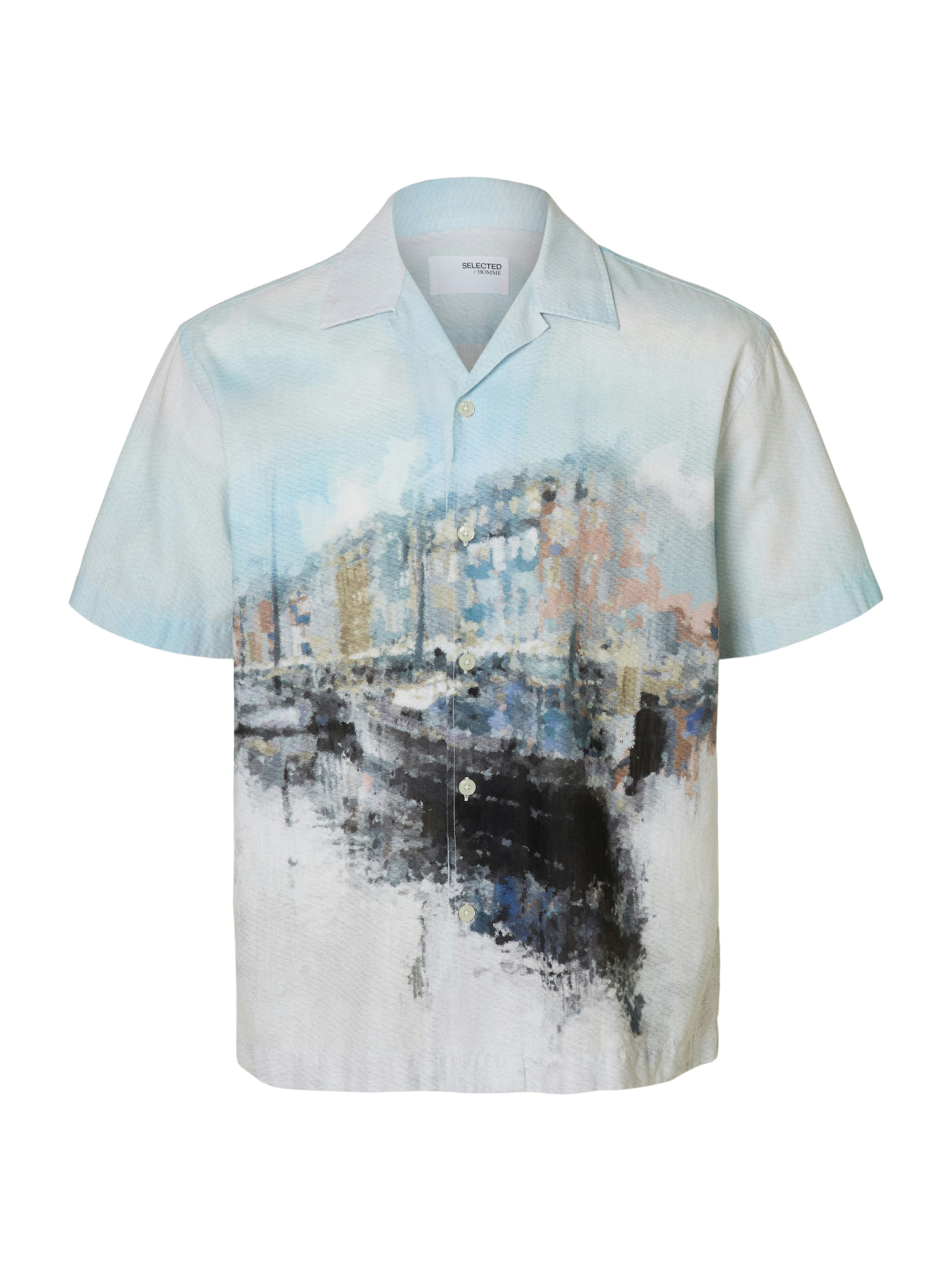 SELECTED - Comfort Fit Camisa 'SLHCARL' em azul: frente