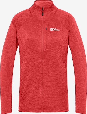 JACK WOLFSKIN Athletic fleece jacket in Red: front