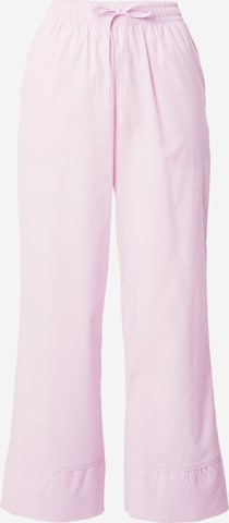 Pantaloni de pijama de la Hunkemöller pe roz: față