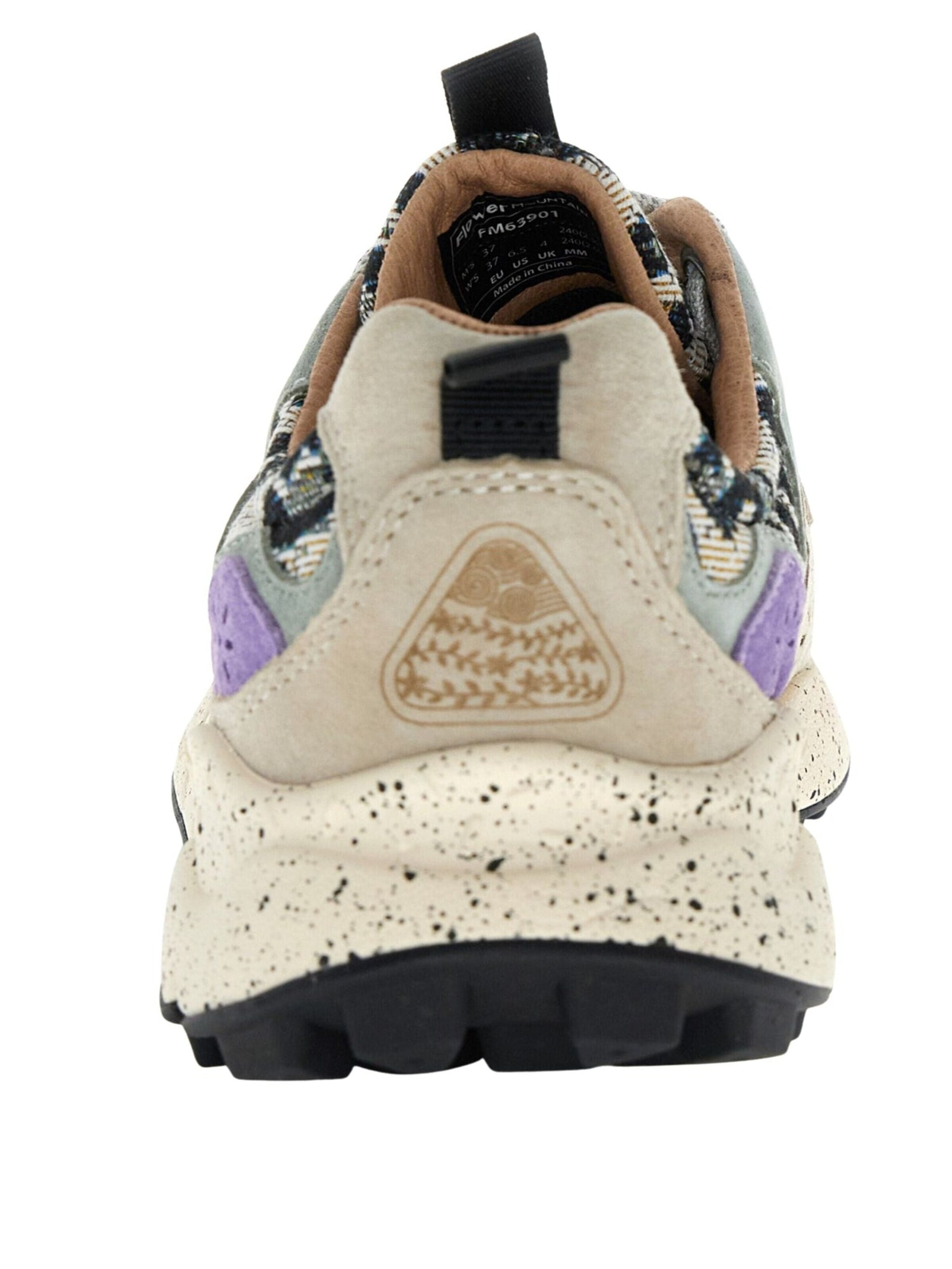 Sneaker bassa 'Women's Multicolor Jacquard Fabric and Nubuck Sneakers' di Flower Mountain in grigio