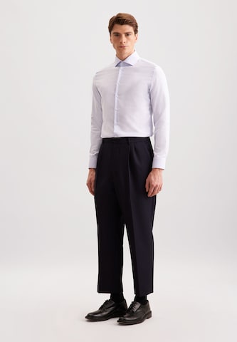 Coupe slim Chemise business 'Schwarze Rose' SEIDENSTICKER en bleu
