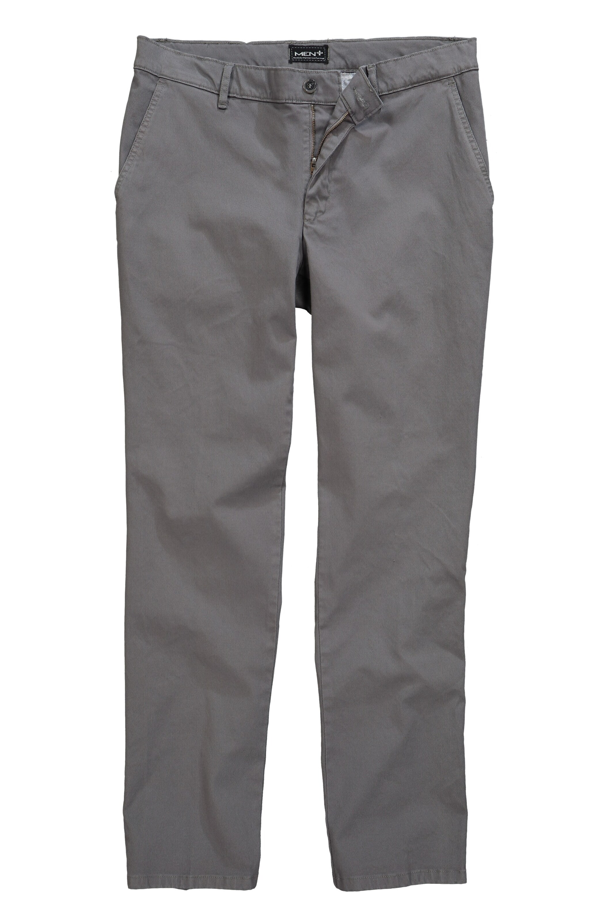 Men Plus Regular Chino trousers in Grey: front