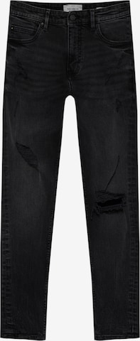 Pull&Bear Tapered Jeans in Schwarz: predná strana