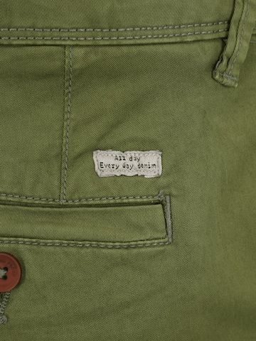 BLEND Regular Chino trousers 'Thunder' in Green