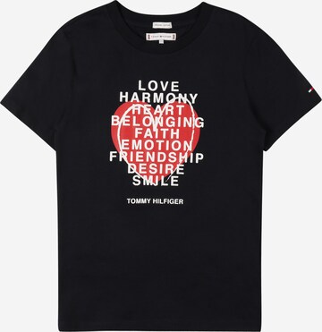 TOMMY HILFIGER T-shirt 'VALENTINES DAY' i blå: framsida